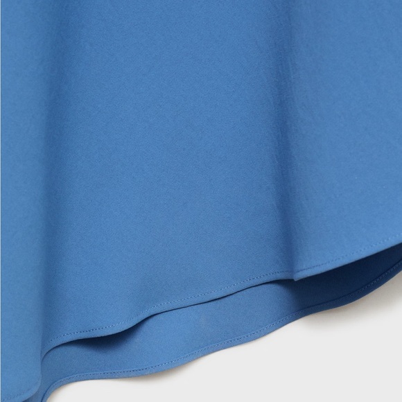 Mango Asymmetrical one shoulder Blue Dress - Picture 10 of 11